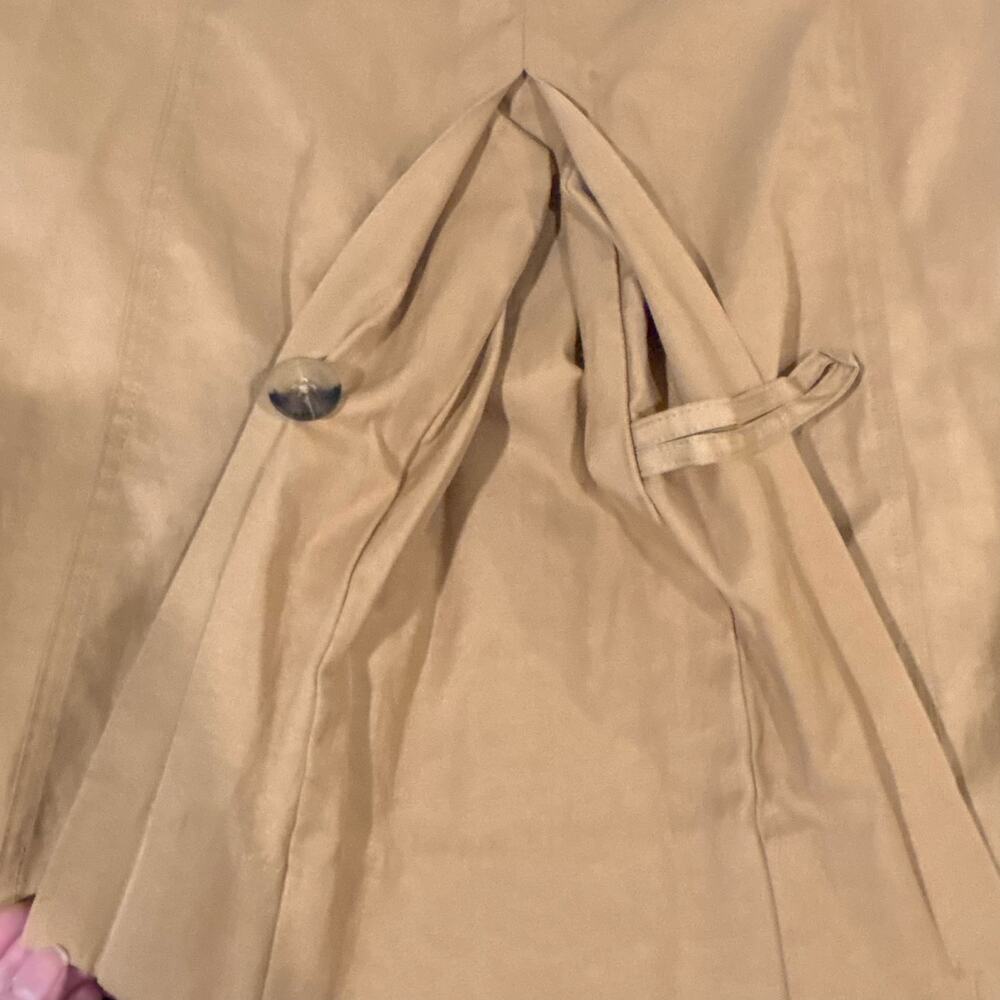 Rachel Zoe Classic Double-Breasted Belted Trench Coat – Camel / Tan size XL - Picture 7 of 8